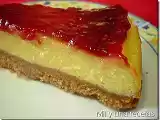 Receta Cheesecake con mermelada de frambuesa