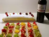 Receta Brazo de fresas y piña con nata