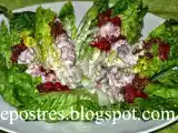 Receta Ensalada de cogollos con anchoas y roquefort