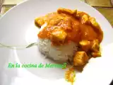Receta Nuestra cena de hoy, pollo con salsa de coco y curry