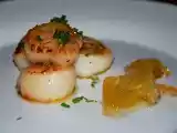 Receta El inventor37: vieiras con mermelada de hinojo y pera