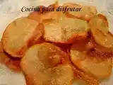 Receta Tapas: enrollado de queso y beicon, patatas chips!