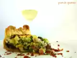 Receta Quiché de puerros y hongos