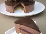 Receta Tarta mousse de chocolate y avellana con fresa