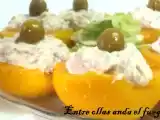 Receta Receta de melocotones rellenos de atún