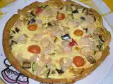 Receta Quiche de verduras y gambas