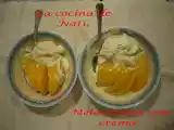 Receta Melocotones con crema