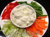 Receta Crudités con crema de queso