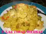 Receta Arroz con pescado, gambas y setas
