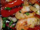 Receta Gambas y pimiento rojo dulce al ajillo