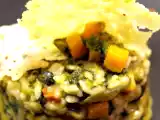 Receta Risotto de verduras con peineta de queso