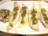Receta Merluzzo nero e sogliolette alla piastra (bacalao fresco y acedías a la plancha)