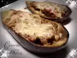 Receta Berenjenas rellenas de carne y tapenade o pate de aceitunas negras (fussioncook)