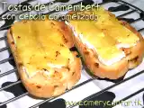 Receta Tosta de camembert con cebolla caramelizada
