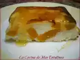 Receta Tarta de crema de queso y melocotones en almibar