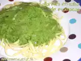 Receta Tallarines a la crema de espinacas