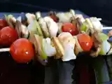 Receta Brochetas de pollo con verduras