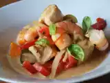 Receta El inventor50: wok de pollo y gambas con leche de coco