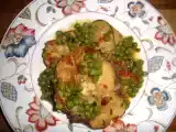 Receta Cazón con guisantes al pimentón