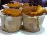 Receta Muffins de chocolate blanco rellenos de chocolate fondan