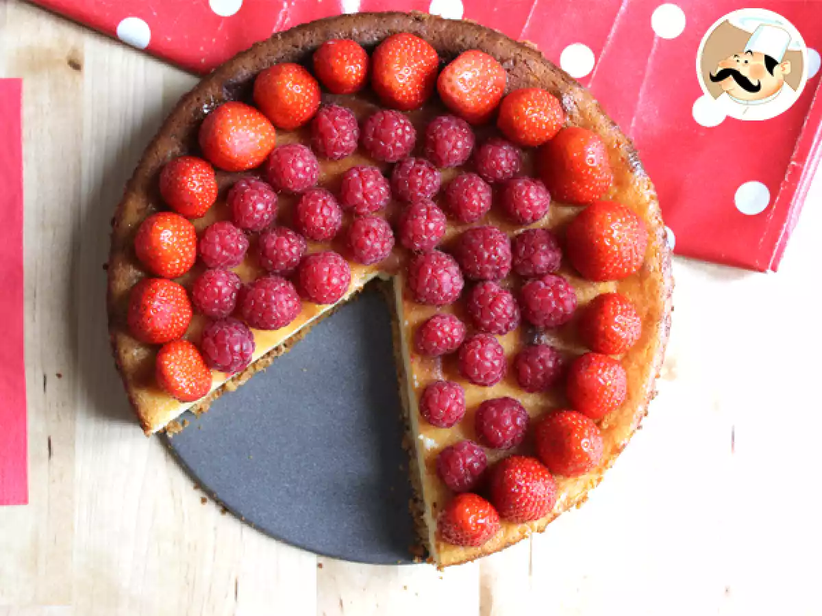 Receta Cheesecake con fresas y frambuesas