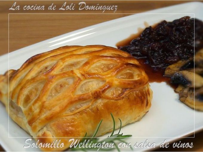 Solomillo wellington con salsa de vinos