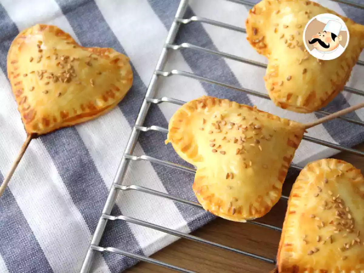 Receta Pie pops, empanadillas de corazón en palitos