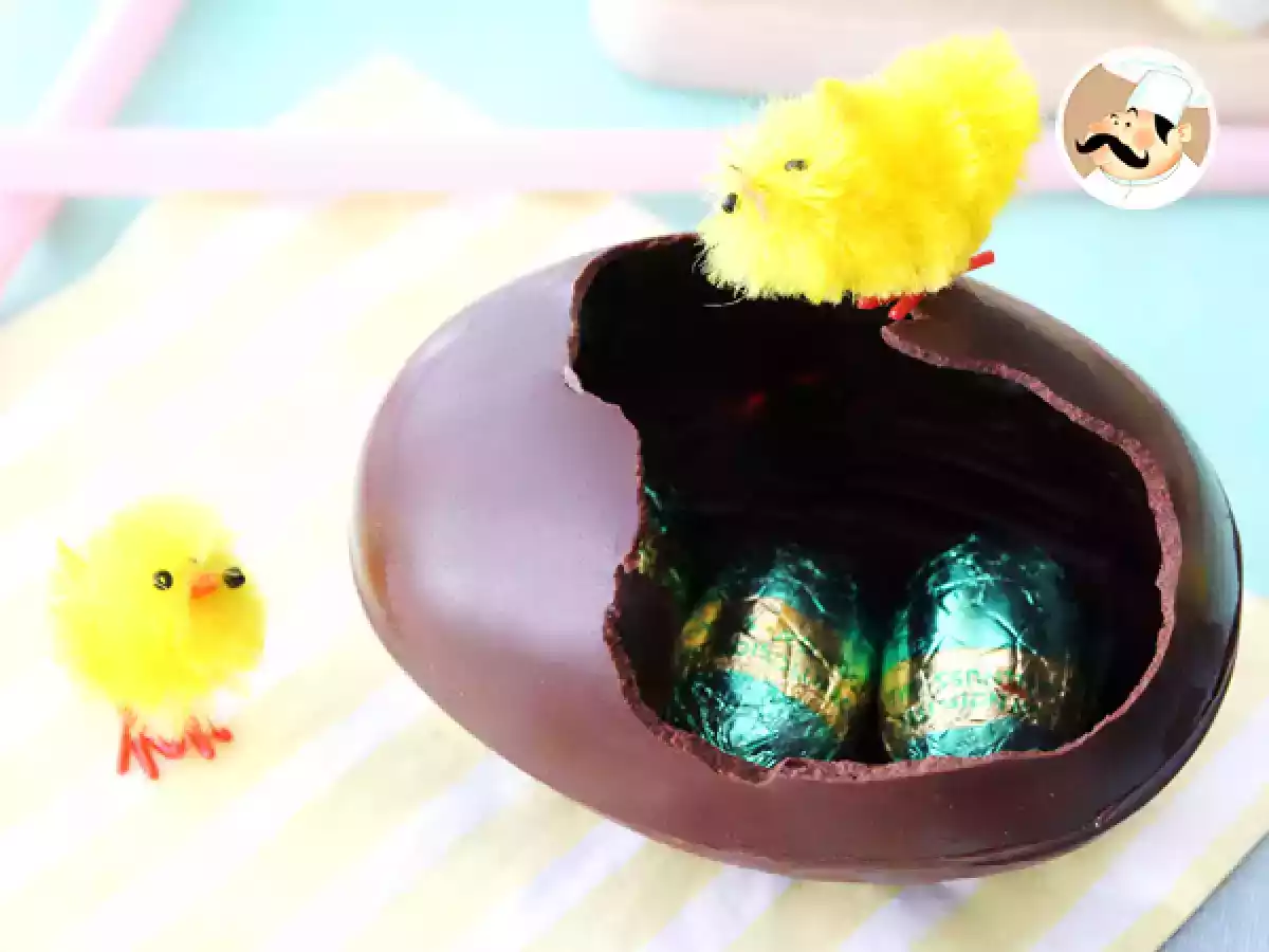 Receta Huevos de pascua de chocolate