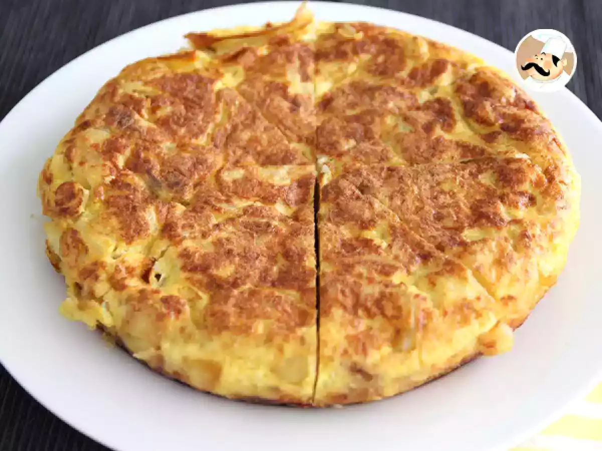 Receta Tortilla española de patatas con cebolla