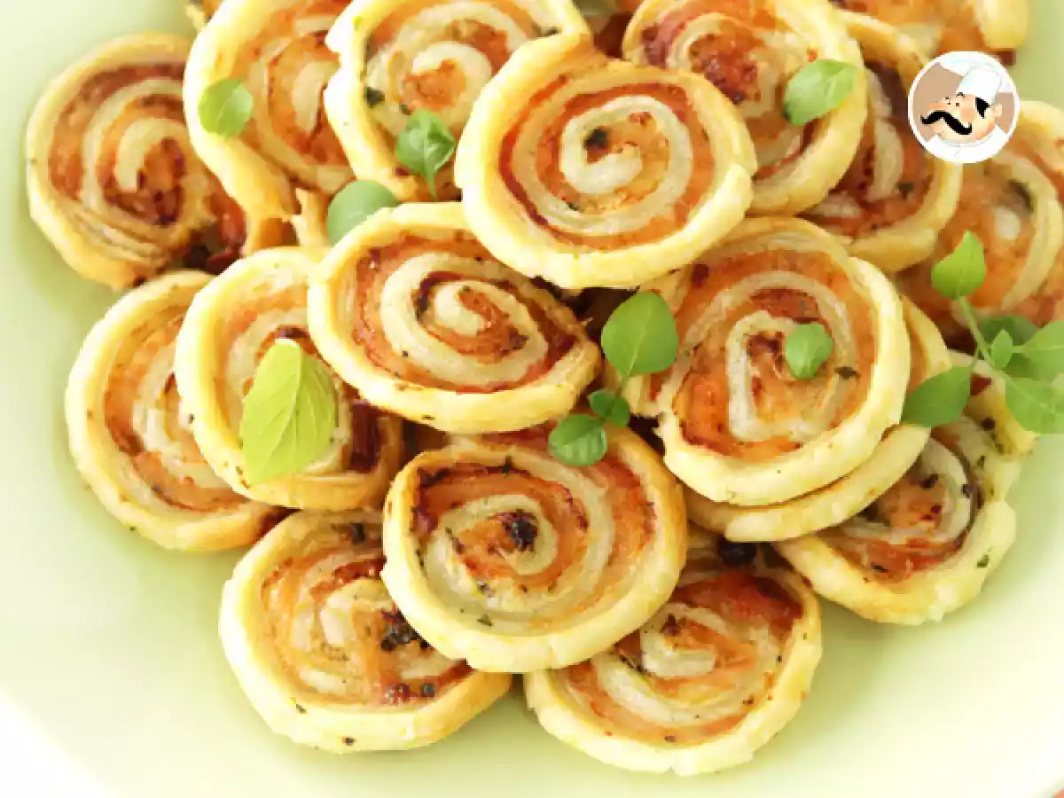 Receta Espirales de hojaldre con salmón