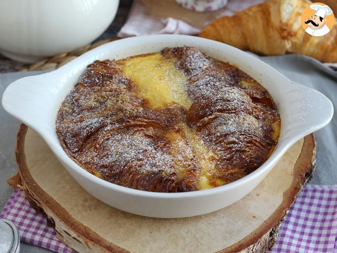 Pan perdido de croissants al horno