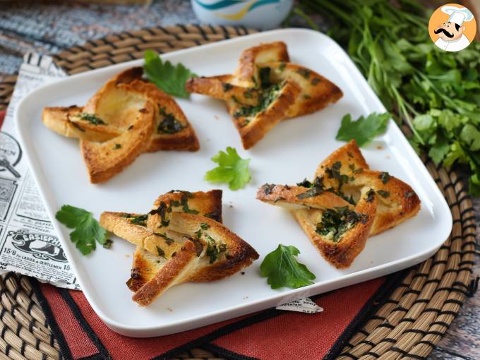 Pan de ajo con forma de estrella