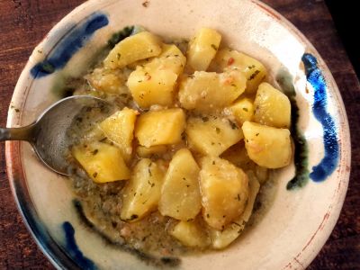 Receta Patatas con majado de almendras {receta vegana}