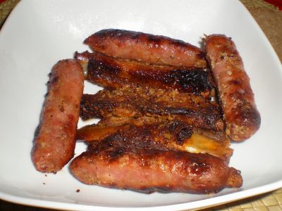 Receta Salchichas y costillas de cerdo marinadas