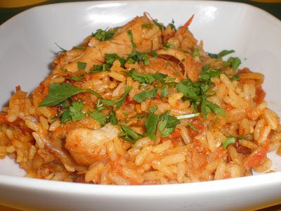 Receta Pollo al chipotle con arroz y cilantro