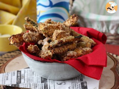 Receta Bastones de calabacín rebozados en freidora de aire