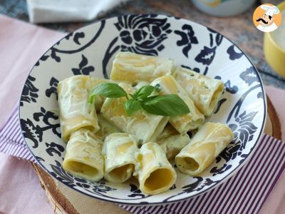 Receta Pasta con crema de ricota y albahaca