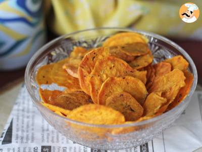 Receta Chips de boniato al microondas