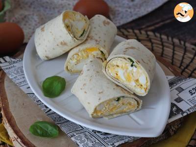 Receta Wrap de huevo y queso feta, delicioso y superproteico