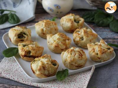 Receta Mini hojaldres de espinacas y queso de cabra