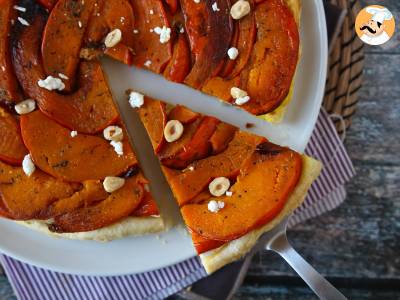 Receta Tatin de calabaza con queso de cabra y miel