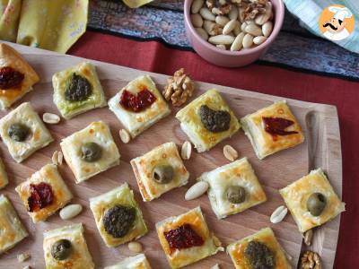 Receta Surtido de canapés de hojaldre: la idea perfecta para un aperitivo de última hora