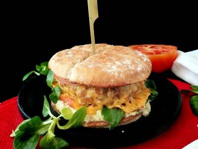 Receta Hamburguesa vegana de soja texturizada, saludable