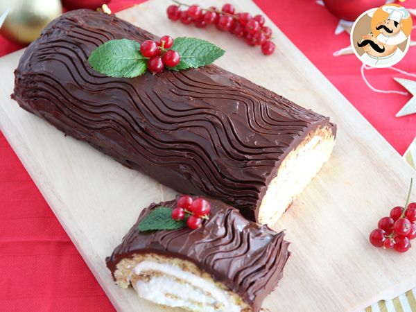 Tronco de navidad relleno de chantilly - Receta Petitchef