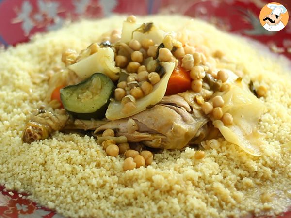 Cuscús marroquí tradicional con pollo - Receta Petitchef