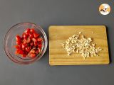 Paso 4 - Pasta fría con crema de aguacate, almendras y tomates cherry