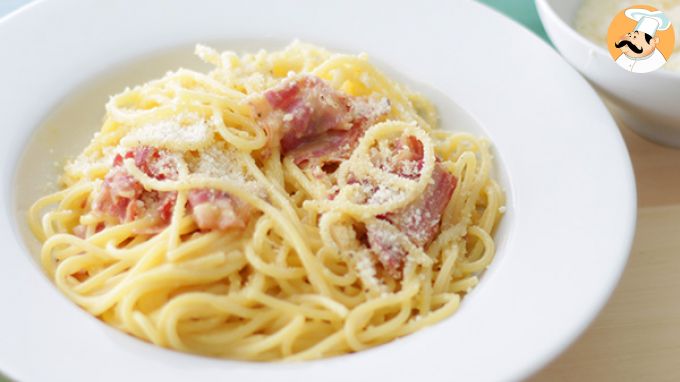 Pasta a la real carbonara italiana - Receta Petitchef