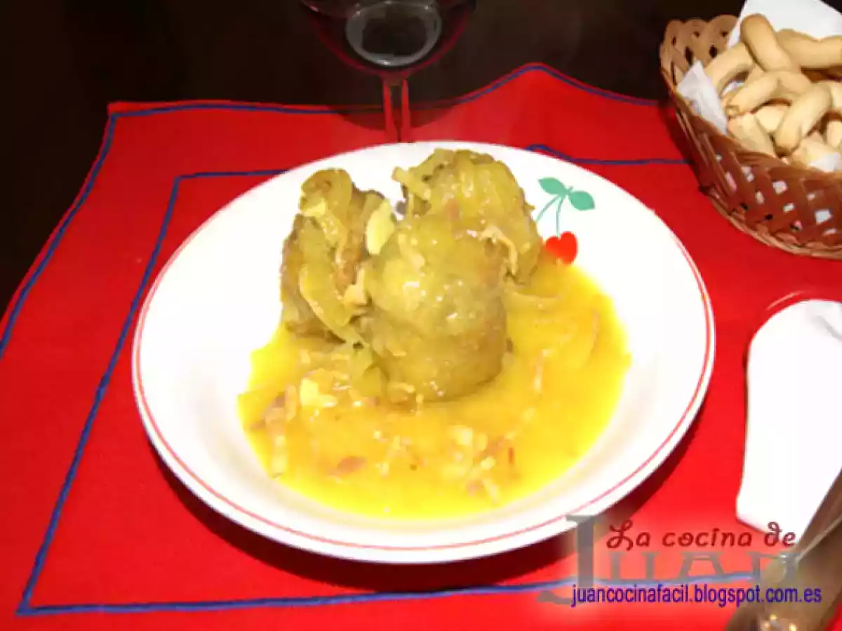 ALCACHOFAS RELLENAS EN SALSA - foto 9