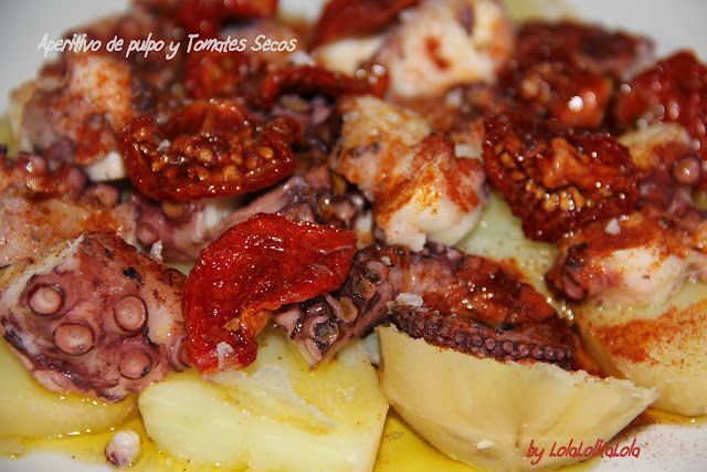 Aperitivo de pulpo con tomates secos - Receta Petitchef