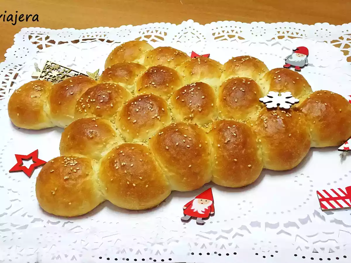 Árbol de Navidad de bollitos - foto 3